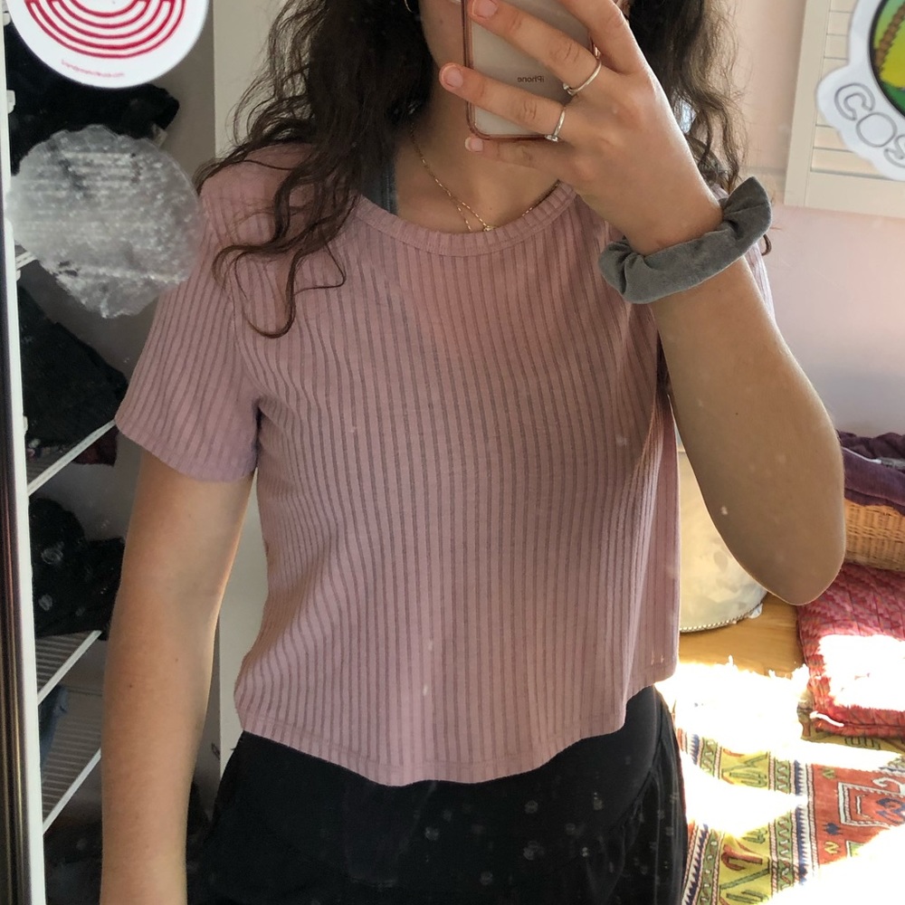 F21 MAUVE CROP TOP